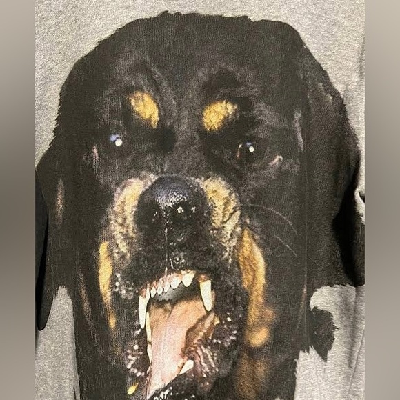 EUC Men’s Small/Women’s Medium Givenchy Rottweiler Print Cotton Sweatshirt Grey - Picture 5 of 11